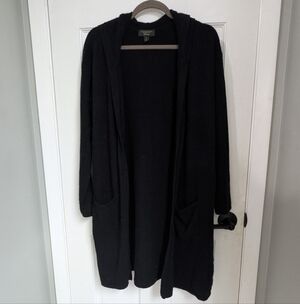 Black Cashmere Cardigan Sweater Size LG